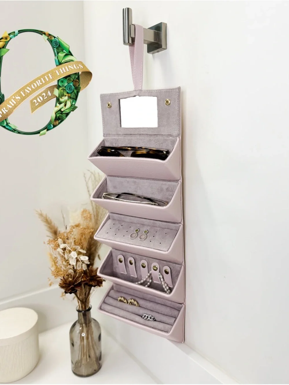 NIB Brouk & Co Leah 5 Eyewear/Jewelry Organizer Case Ivory Pearl Color - Picture 10 of 12